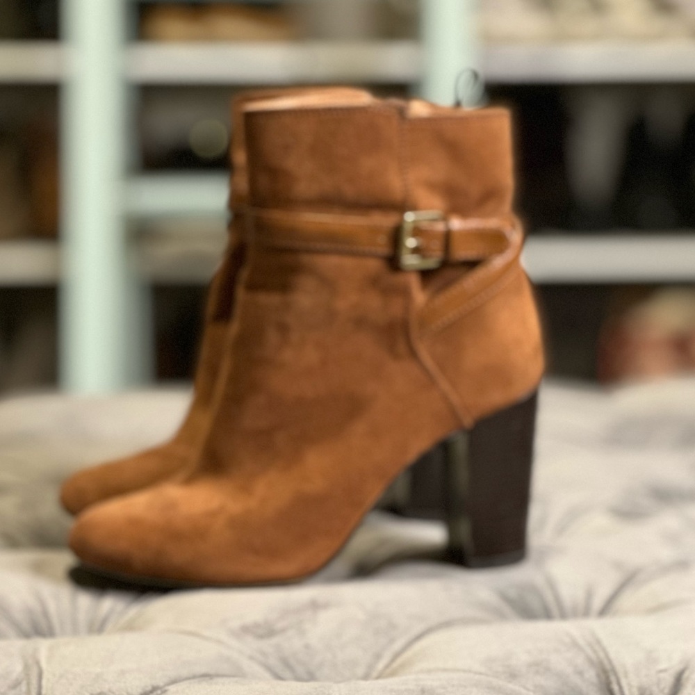 Tan Booties - rarely worn